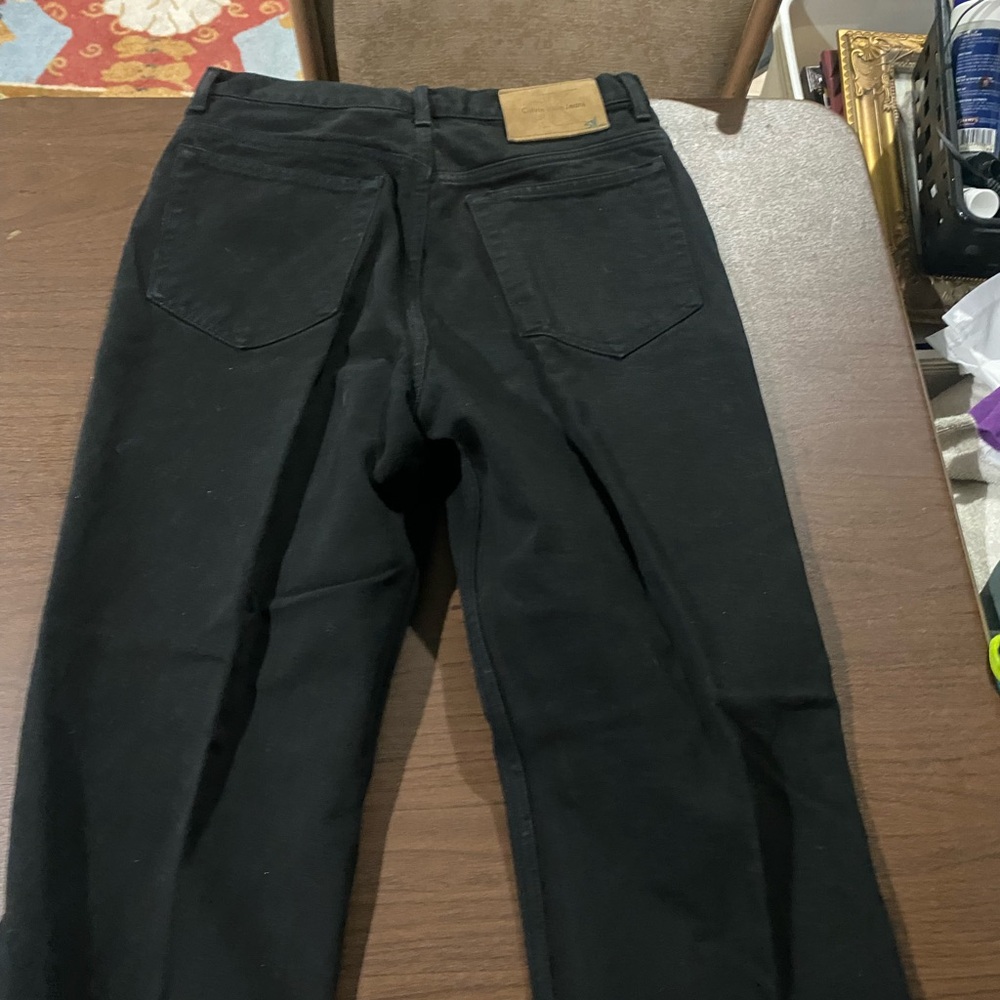 Vintage 90s CALVIN KLEIN Faded Black Denim Jeans Size 12 High Rise